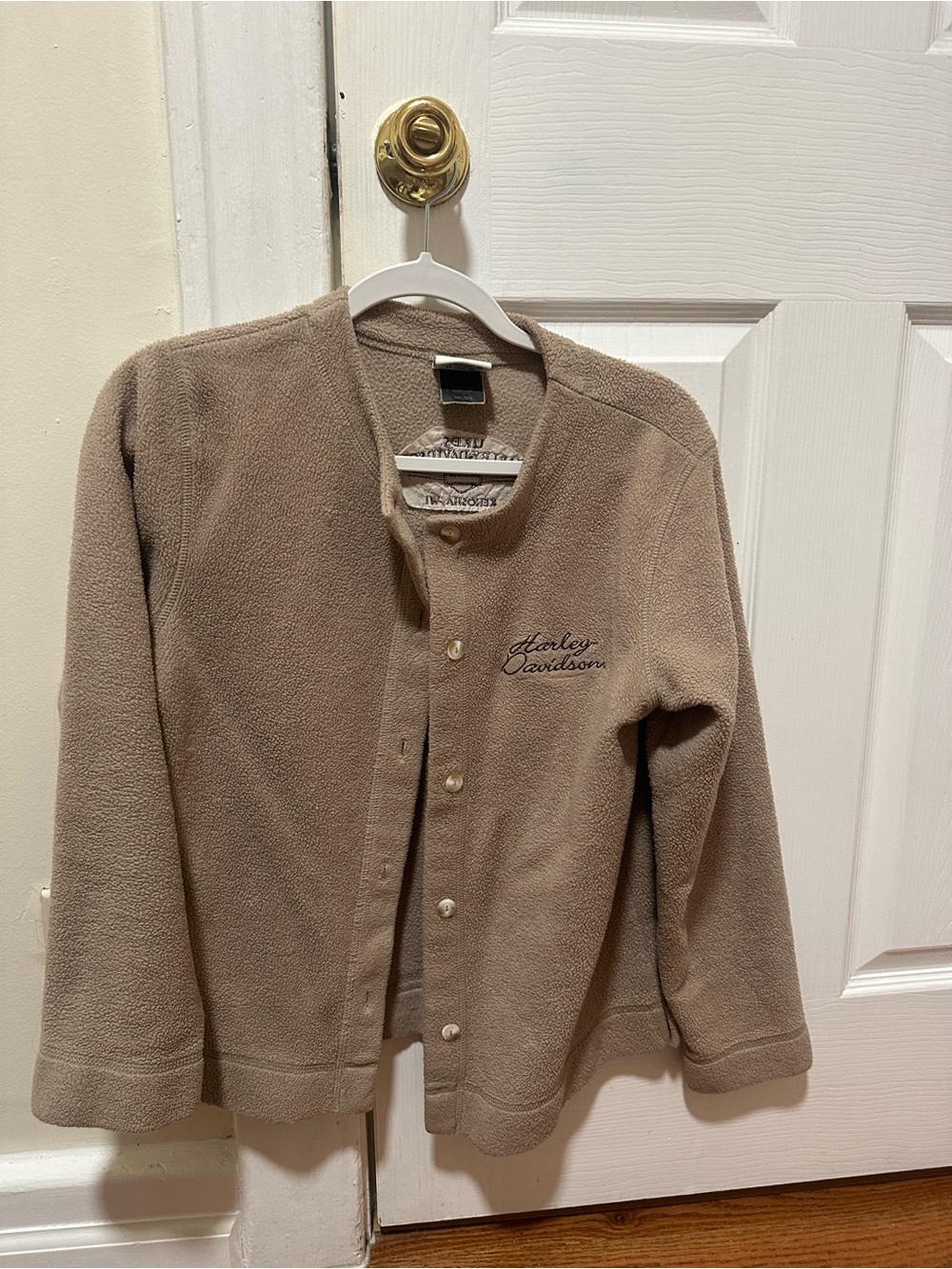 Harley-Davidson Taupe Fleece Button Jacket